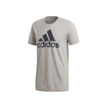 Мужские футболки Мужская спортивная футболка серая с логотипом  	Adidas Bos Foil