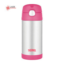 Термосы и термокружки термос Thermos FUNtainer Baby на ремешке - серебристый / розовый 355 мл