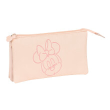 Triple Carry-all Minnie Mouse Baby Pink (22 x 12 x 3 cm)