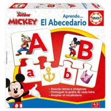 Детские развивающие пазлы eDUCA BORRAS 81 Pieces El Abecedario Mickey And Friends Wooden Puzzle
