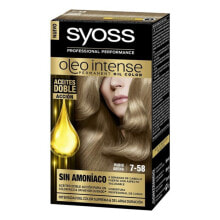 Permanent Dye Syoss Olio Intense Ammonia-free Nº 7,58 Blonde Sand