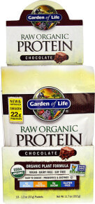 Сывороточный протеин Garden of Life RAW Organic Protein Органический протеиновый комплекс с пробиотиками и ферментами 10 порций с шоколадным вкусом