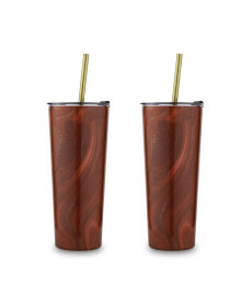 Cambridge 24 oz Insulated Straw Tumblers Set, 2 Piece