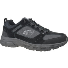 Мужская спортивная обувь для бега Мужские кроссовки спортивные для бега черные текстильные низкие Skechers Oak Canyon