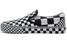 Vans slip-on All Over Checkerboard Classic 棋盘格 低帮 板鞋 男女同款 黑白 / Кроссовки Vans Slip-On All Over Checkerboard VN0A4BV3V8U