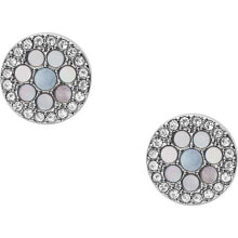 Ювелирные серьги steel stud earrings with glittering stones JF03222040