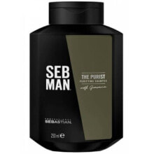 Шампуни для волос sebastian Seb Man The Purist Shampoo Освежающий мужской шампунь с цинком, против перхоти 250 мл