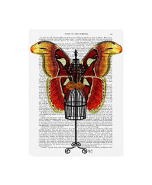 Trademark Global fab Funky Mannequin, Red and Yellow Butterfly Canvas Art - 36.5