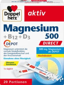 Magnesium 500 +B12 +D3 Direktgranulat 20 St, 32 g