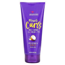 Гели и лосьоны для укладки волос aussie, Miracle Curls, крем для укладки вьющихся волос, кокос и масло австралийского жожоба, 193 г (6,8 унции)
