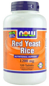 Дрожжи nOW Foods Red Yeast Rice Красный ферментированный рис 1200 мг 120 таблеток