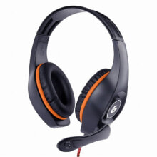 Headphones with Microphone GEMBIRD GHS-05-O Orange Black/Orange