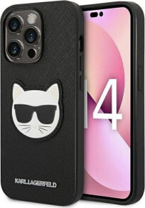 Karl Lagerfeld Etui Karl Lagerfeld KLHCP14XSAPCHK Apple iPhone 14 Pro Max hardcase czarny/black Saffiano Choupette Head Patch