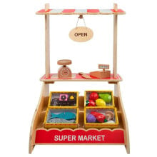 WOOMAX Wooden Toy Supermarket With Accessories