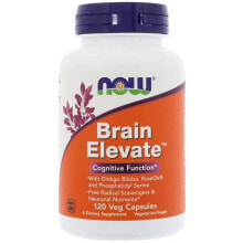 Гинкго Билоба nOW Brain Elevate Комплекс с гинкго билоба для здоровой функции мозга 120 растительных капсул
