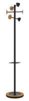 Unilux BORA - Floorstanding - Bamboo - Steel - 6 hook(s) - Wood - Black - 340 mm - 1780 mm