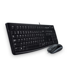 Клавиатуры Logitech MK120 клавиатура USB QWERTZ Чешский Черный 920-002536