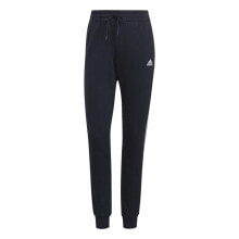 Long Sports Trousers Adidas Essentials French Terry 3 Stripes Lady Dark blue
