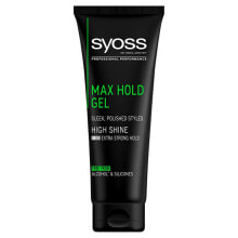 Гели и лосьоны для укладки волос syoss Max Hold Hair Gel High Shine Extra Strong Гель для волос экстрасильной и гибкой фиксации 250 мл