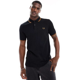 Купить мужские поло Fred Perry: Fred Perry twin tipped polo shirt in black