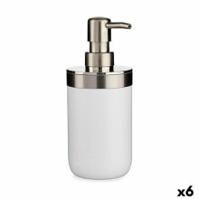 Дозатор мыла Серебристый Белый Пластик 350 ml (6 штук)