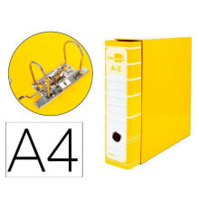 Ring binder Liderpapel AZ13 Yellow A4 (1 Unit)