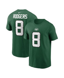 Nike men's Aaron Rodgers Green New York Jets Player Name and Number T-shirt