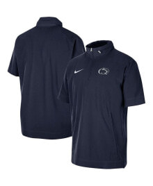Nike men's Navy Penn State Nittany Lions Coaches Quarter-Zip Short Sleeve Jacket