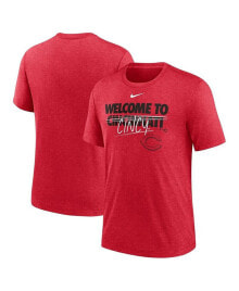 Nike men's Heather Red Cincinnati Reds Home Spin Tri-Blend T-shirt