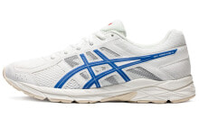 Asics Gel-Contend 4 缓冲入门级 慢跑 专业 低帮 跑步鞋 男款 白蓝 / Кроссовки Asics Gel-Contend 4 T8D4Q-119