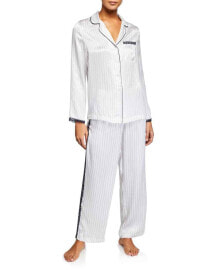 Купить нижнее белье для беременных Neiman Marcus: Neiman Marcus274845 Lace-Trim Silk Pajama Top ONLY! size M