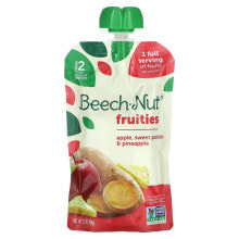 Beech-Nut, Фрукты, от 6 месяцев, персик, яблоко и банан, 99 г (3,5 унции)