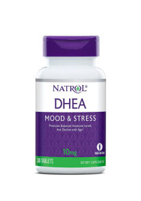 Витамины и БАДы natrol DHEA  Пищевая добавка с дегидроэпиандростероном дляподдержки спокойствия и хорошего настроения 25 мг 90 капсул