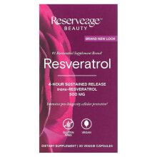 Reserveage Nutrition, Resveratrol, 4-Hour Sustained Release, 500 mg, 30 Veggie Capsules