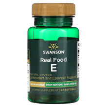 Swanson, Real Food E, 400 МЕ, 60 мягких таблеток