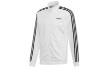 adidas Essentials3 三条纹弹力运动夹克 男款 白色 / Куртка Adidas Essentials3 Trendy_Clothing Featured_Jacket EB3989