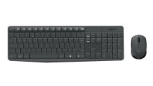 Клавиатуры logitech MK235 клавиатура Беспроводной RF QWERTZ Swiss Черный 920-007909