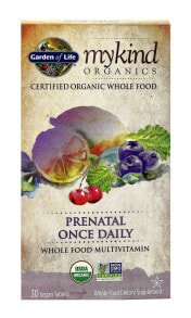 Витаминно-минеральные комплексы Garden of Life Mykind Organics Prenatal Once Daily Мультивитаминный комплекс из цельных продуктов для беременных 30 веганских таблеток