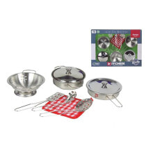 JUGATOYS Metal Kitchen With 9 Accessories