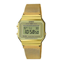 Мужские электронные наручные часы Мужские наручные электронные часы с золотым браслетом CASIO Vintage A700WEMG-9AEF Watch