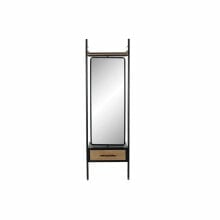 Free standing mirror DKD Home Decor Black Natural 58 x 30 x 191 cm Rectangular