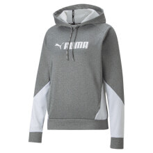 Puma Fit Power Fleece Pullover Hoodie Womens Grey Casual Outerwear 52218403 купить онлайн