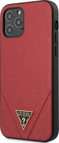 Guess Guess GUHCP12LVSATMLRE iPhone 12 Pro Max 6,7 czerwony/red hardcase Saffiano