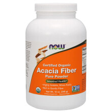 Клетчатка nOW Organic Acacia Fiber Порошок органического волокна акации для здоровья кишечника 340 г