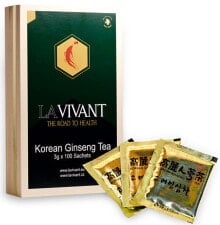 Женьшень LAVIVANT Женьшень гранулированный чай, в деревянной коробке, 100 шт.