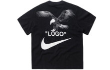 Nike x OFF-WHITE 联名款 老鹰Logo印花短袖T恤 男款 黑色 / Футболка Nike x OFF-WHITE LogoT AJ2239-010