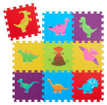 Puzzlematte Dinosaurier bunt