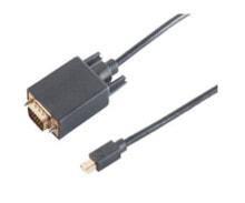 shiverpeaks BS10-54025 кабельный разъем/переходник Mini Displayport VGA Черный
