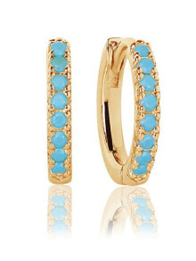 Купить серьги Sif Jakobs: Timeless Gold Plated Rings with Turquoise Stones by Eller SJ-E285-TQ-YG