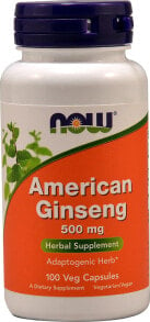 Женьшень NOW Foods American Ginseng Экстракт женьшеня 500 мг 100 капсул